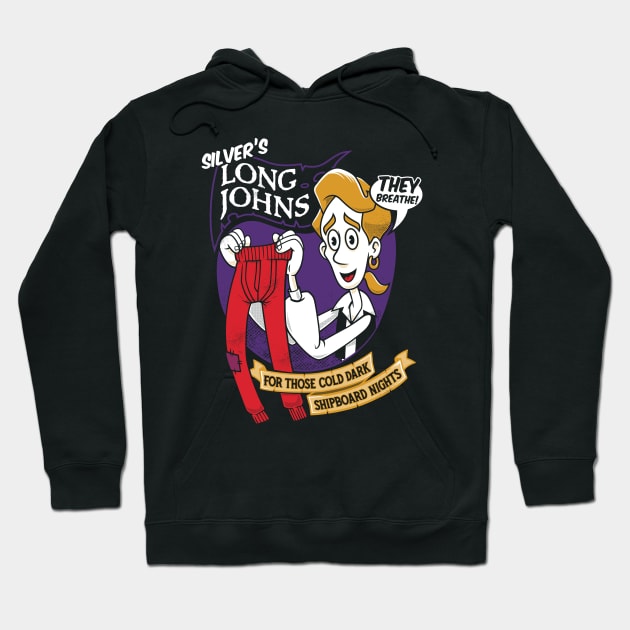 Silver's Long Johns - Monkey Island - Vintage Video Game - Pirate Hoodie by Nemons